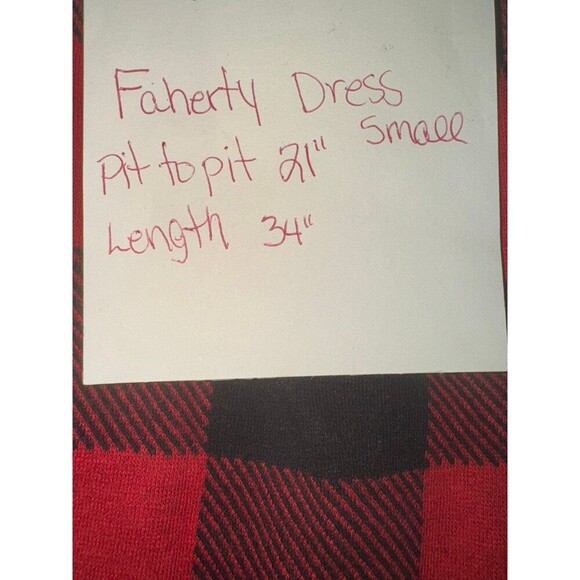 Faherty buffalo plaid sleeveless dress size small - Picture 8 of 8